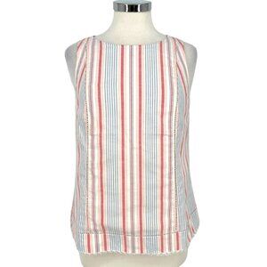 Vineyard Vines Abacos Stripe Tassel Sleeveless Top Pink Blue White Size 4